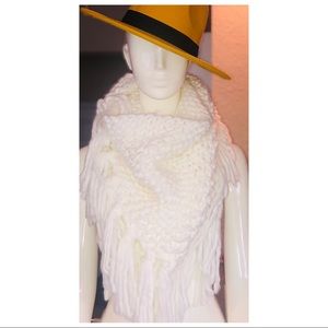 White fluffy Scarf